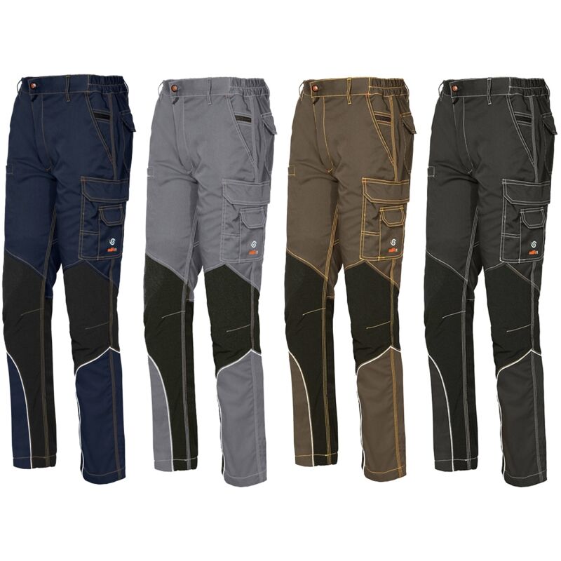 foto del prodotto pantalone da lavoro elasticizzato multitasca issa stretch extreme 8830 s fango