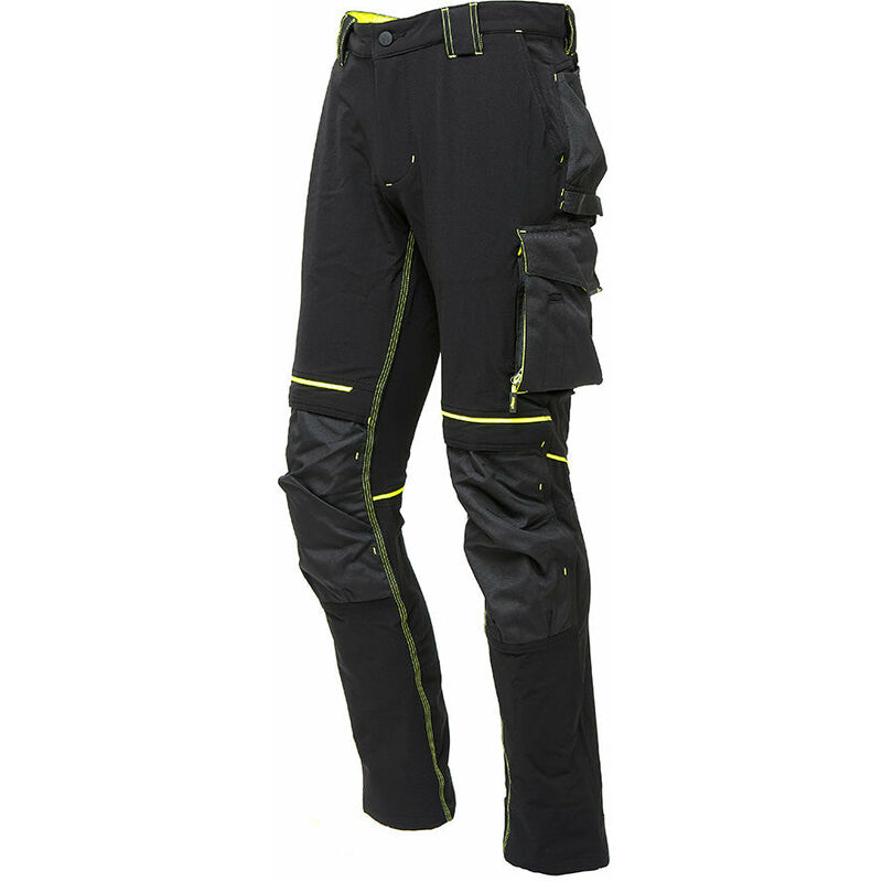 foto del prodotto pantalone da lavoro in tessuto u 4 con tasche black carbon atom u power xxl