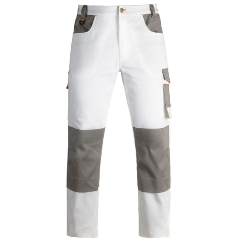 foto del prodotto pantalone paint industry bianco taglia l tessuto elasticizzato