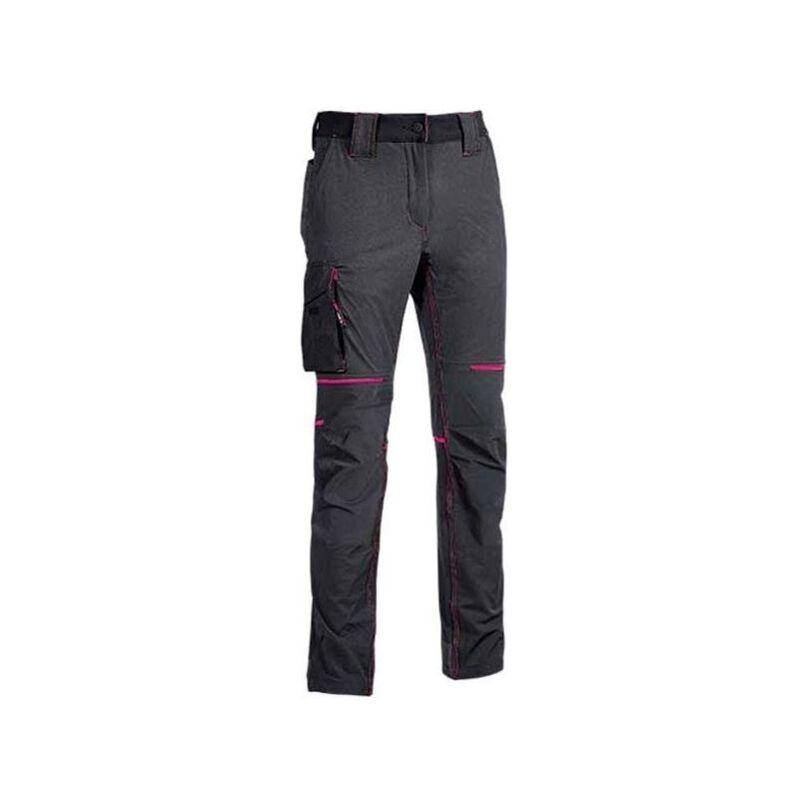 foto del prodotto pantalone u power antracite rosa 4 way stretch fu189gf taglia s