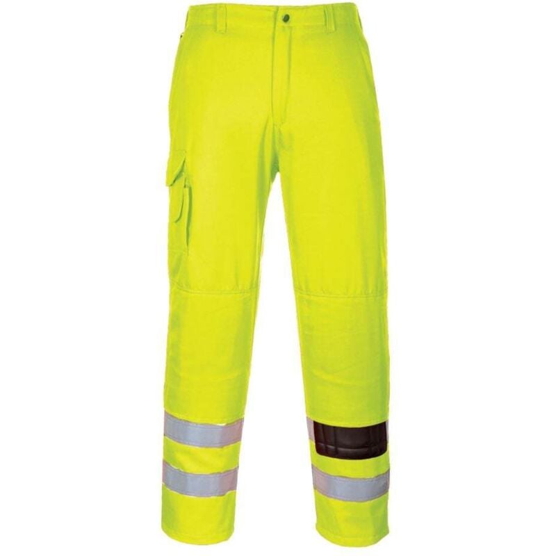 foto del prodotto pantaloni ad alta visibilità gialli portwest combat giallo m