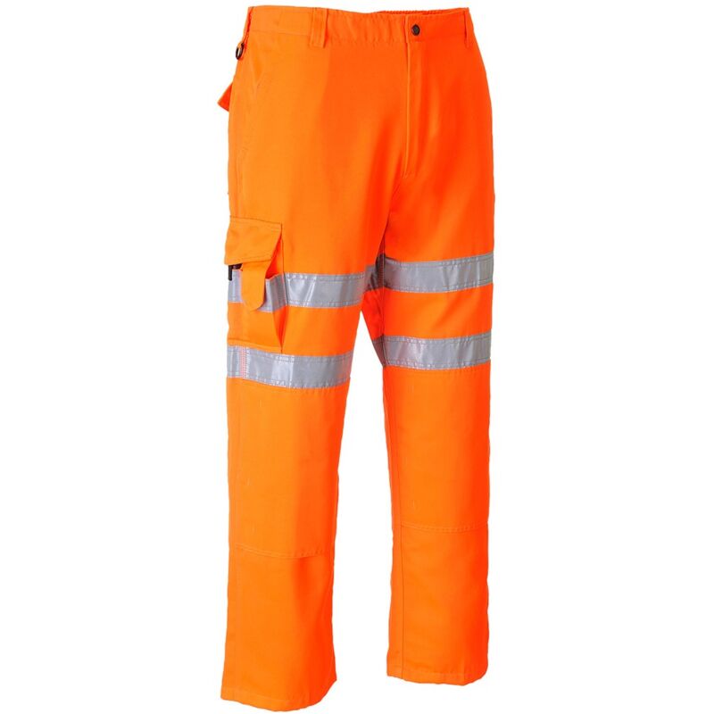 foto del prodotto pantaloni ad alta visibilit settore ferroviario combat arancio s