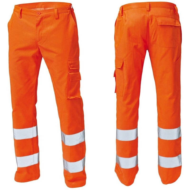 foto del prodotto pantaloni ad alta visibilita siggi arancioni arancio s