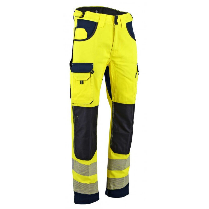 foto del prodotto pantaloni alta visibilit defence lma tasche al ginocchio t48 giallo fluorescente navy 1667 t48