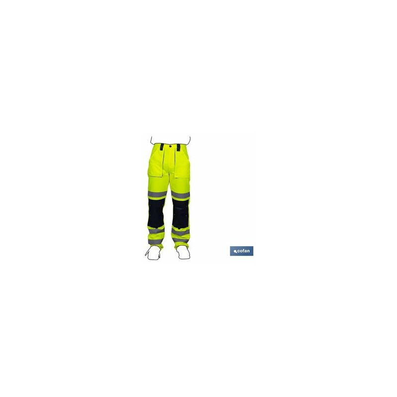 foto del prodotto pantaloni alta visibilit modello sirio giallo e blu navy taglia m