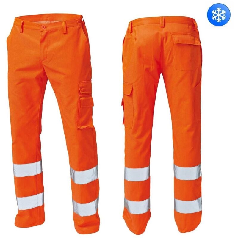 foto del prodotto pantaloni alta visibilita invernali siggi arancioni arancio m