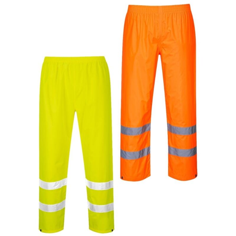 foto del prodotto pantaloni anti pioggia ad alta visibilita arancio 3xl