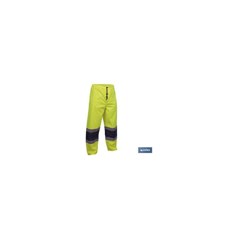 foto del prodotto pantaloni antipioggia alta visibilit bellatrix taglia xl con chiusura con cerniera e regolazione fianchi 100 poliestere