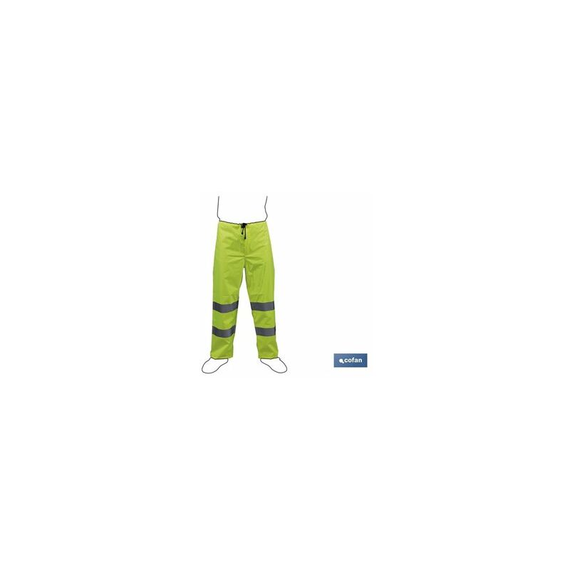 foto del prodotto pantaloni antipioggia alta visibilit rigel modello giallo taglia xxl