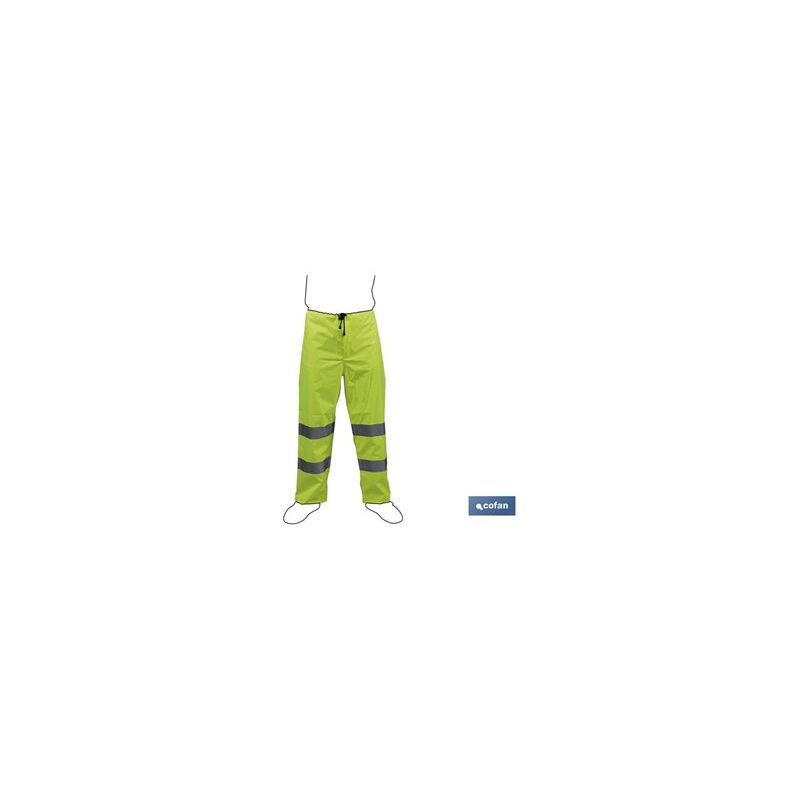 foto del prodotto pantaloni antipioggia alta visibilit taglia l con chiusura con cerniera 100 poliestere giallo