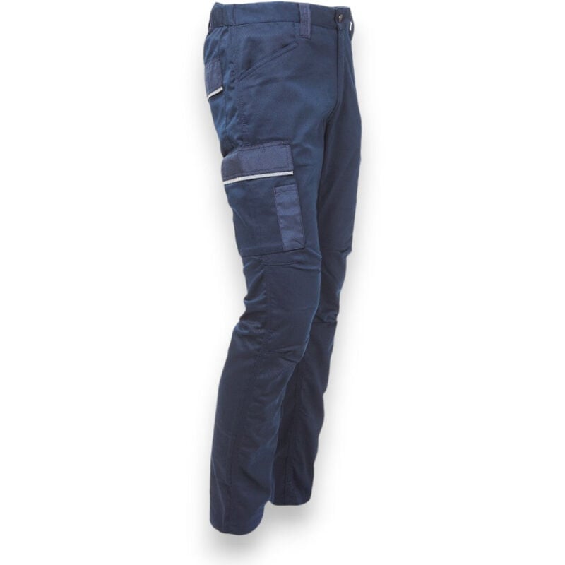 foto del prodotto pantaloni cargo uomo slim fit comodi e resistenti con tasche multifunzionali reflex elastico ginocchia preformate xl