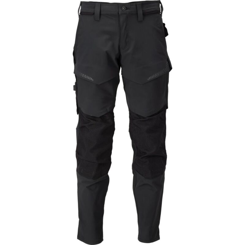 foto del prodotto pantaloni con tasche per ginocchiere mascot ultimate nero taglia 38 cucitura interna 82 22379 311 09 82c44