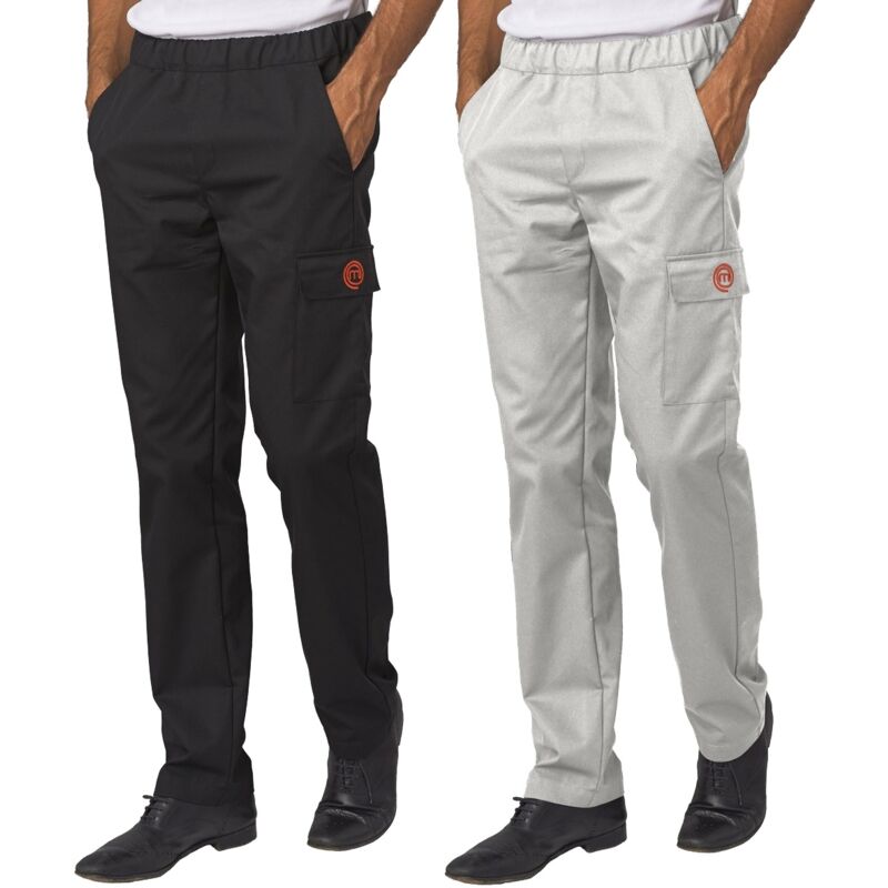 foto del prodotto pantaloni cuoco masterchef siggi m bianco
