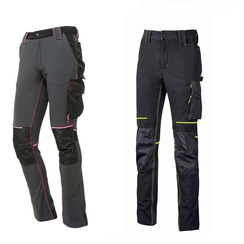 foto del prodotto pantaloni da donna upower atom grigio-fuxia 2xl