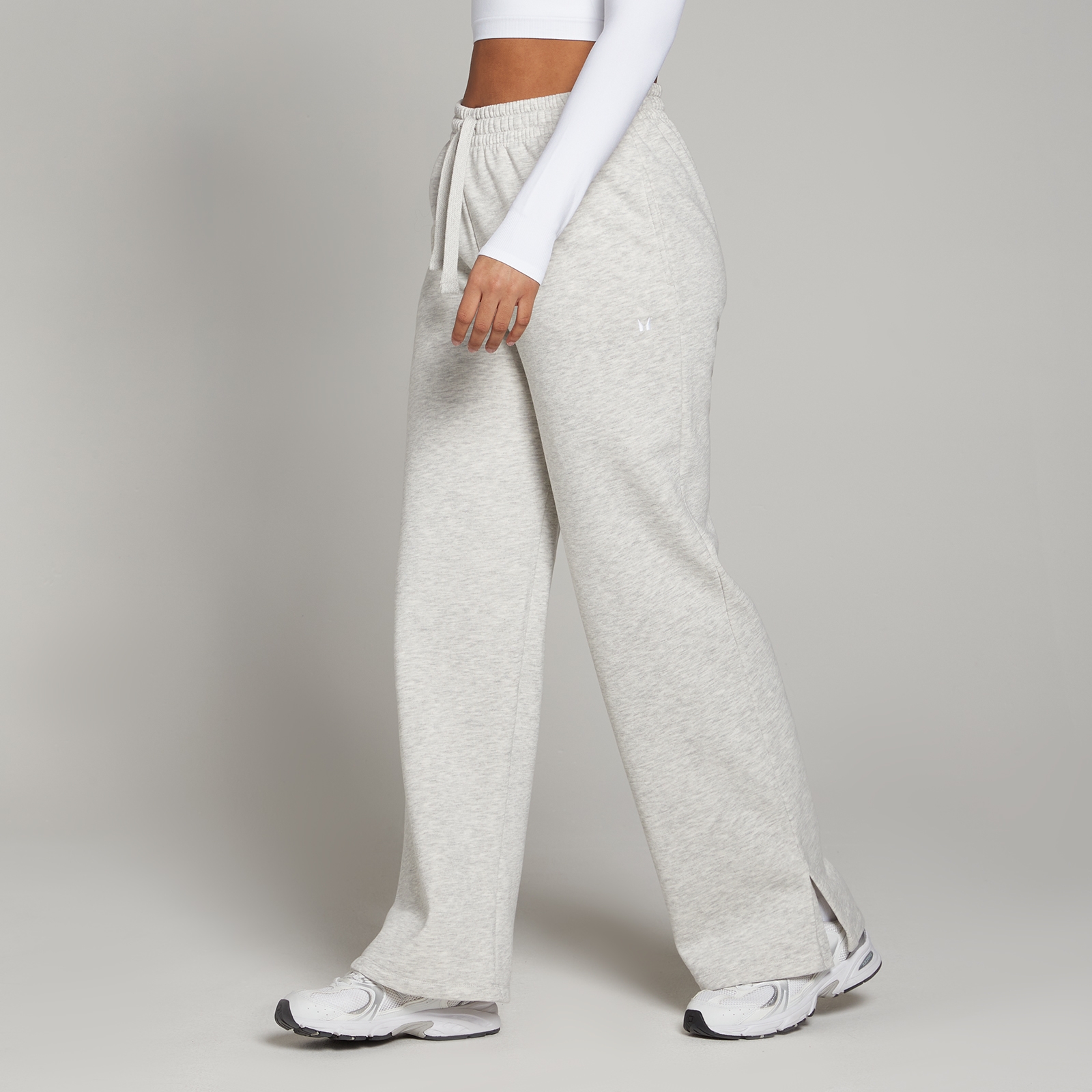 foto del prodotto pantaloni da jogging a taglio dritto mp basics da donna grigio chiaro m lange s