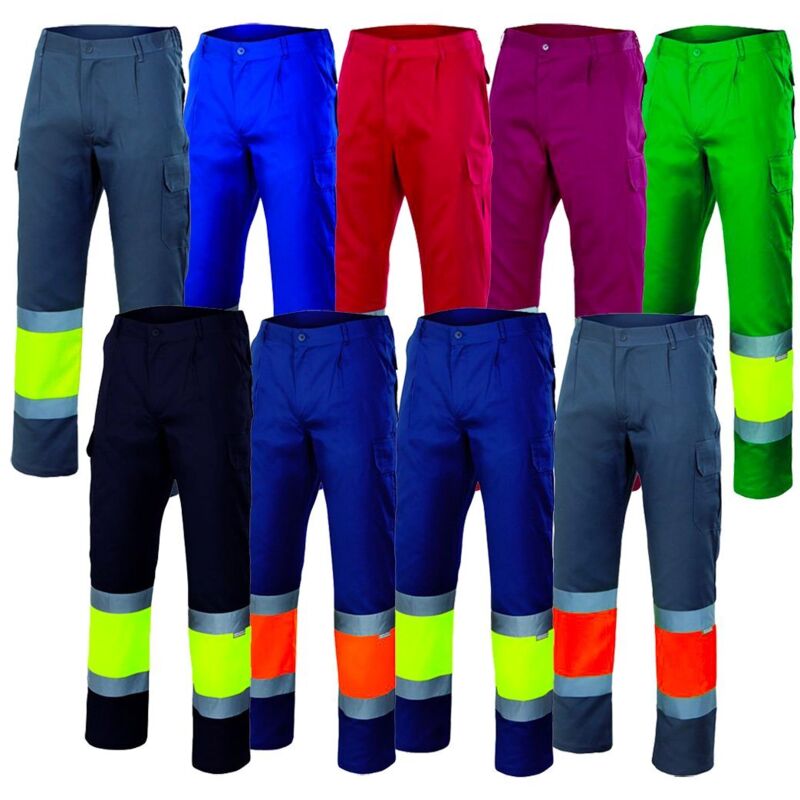 foto del prodotto pantaloni da lavoro ad alta visibilit velilla 157 l blu giallo