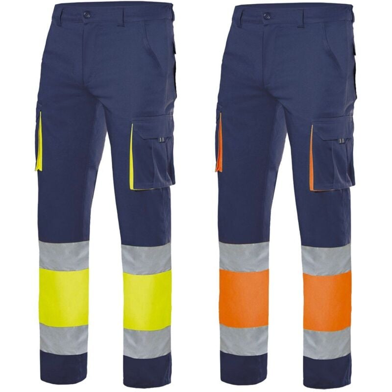 foto del prodotto pantaloni da lavoro ad alta visibilit velilla 303002s l blu giallo