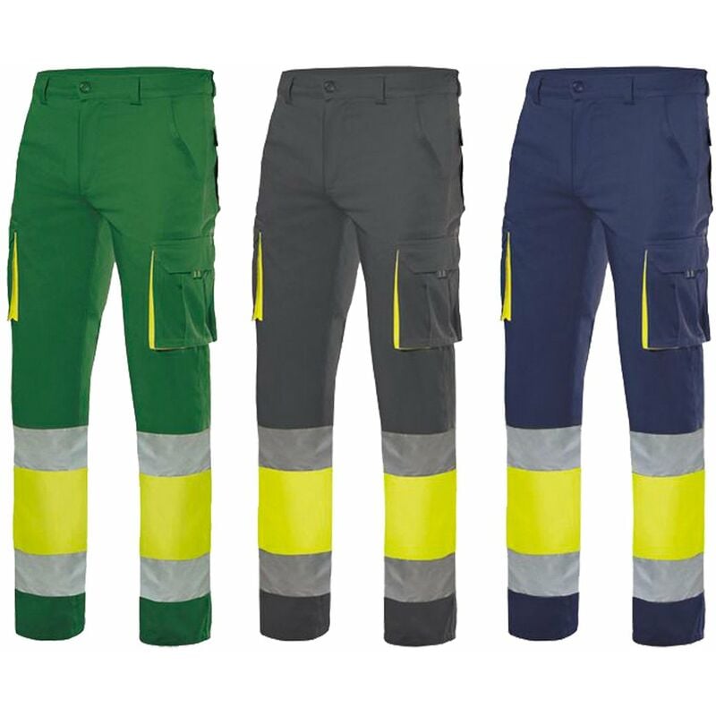 foto del prodotto pantaloni da lavoro ad alta visibilit velilla 303007 l verde giallo