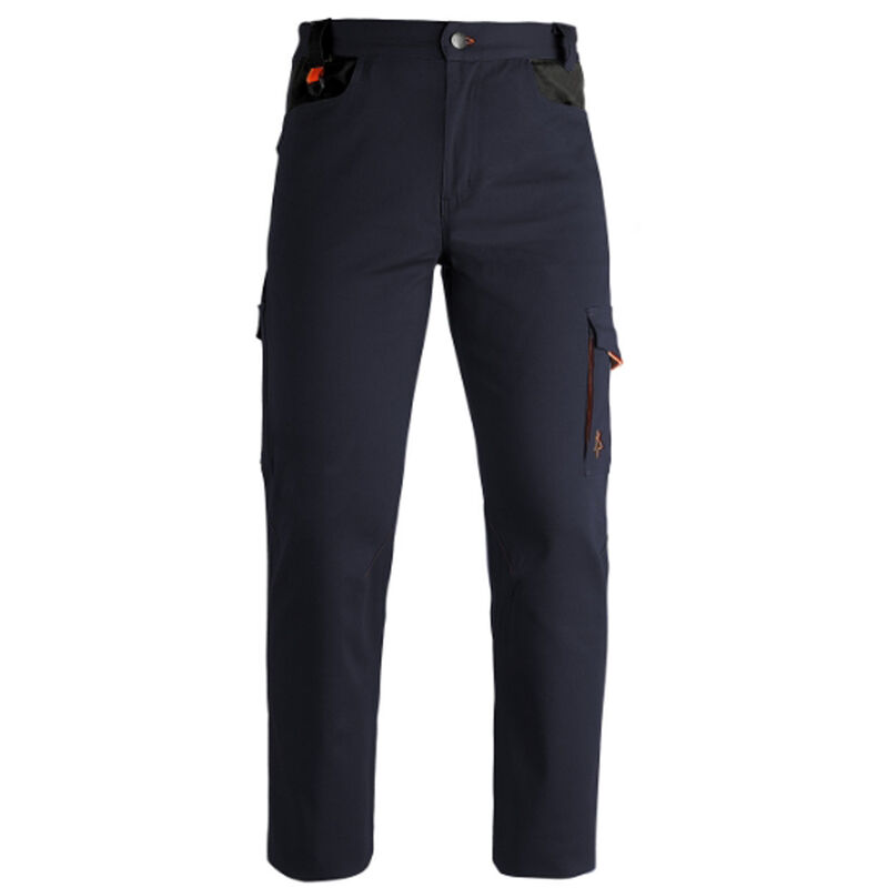 foto del prodotto pantaloni da lavoro blu industry elastici tg. m l xl xxl tasche portautensili, l 