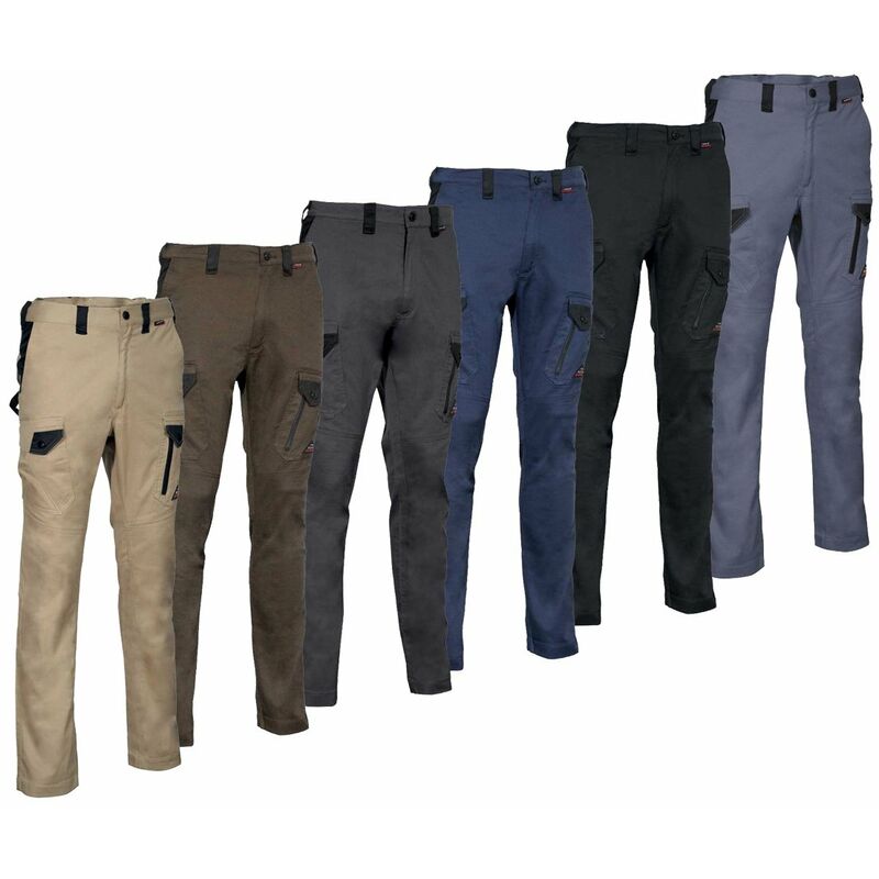 foto del prodotto pantaloni da lavoro cofra jember super stretch 54 eu fango