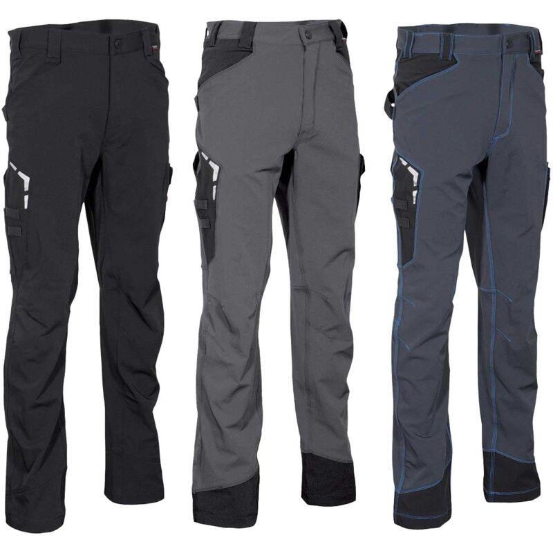 foto del prodotto pantaloni da lavoro con tasche laterali cofra hagfors shellwear 54 eu nero