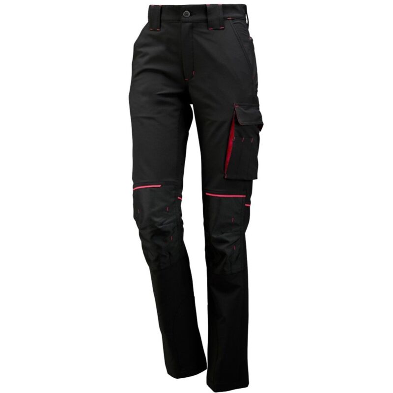 foto del prodotto pantaloni da lavoro donna neri iron lady - s