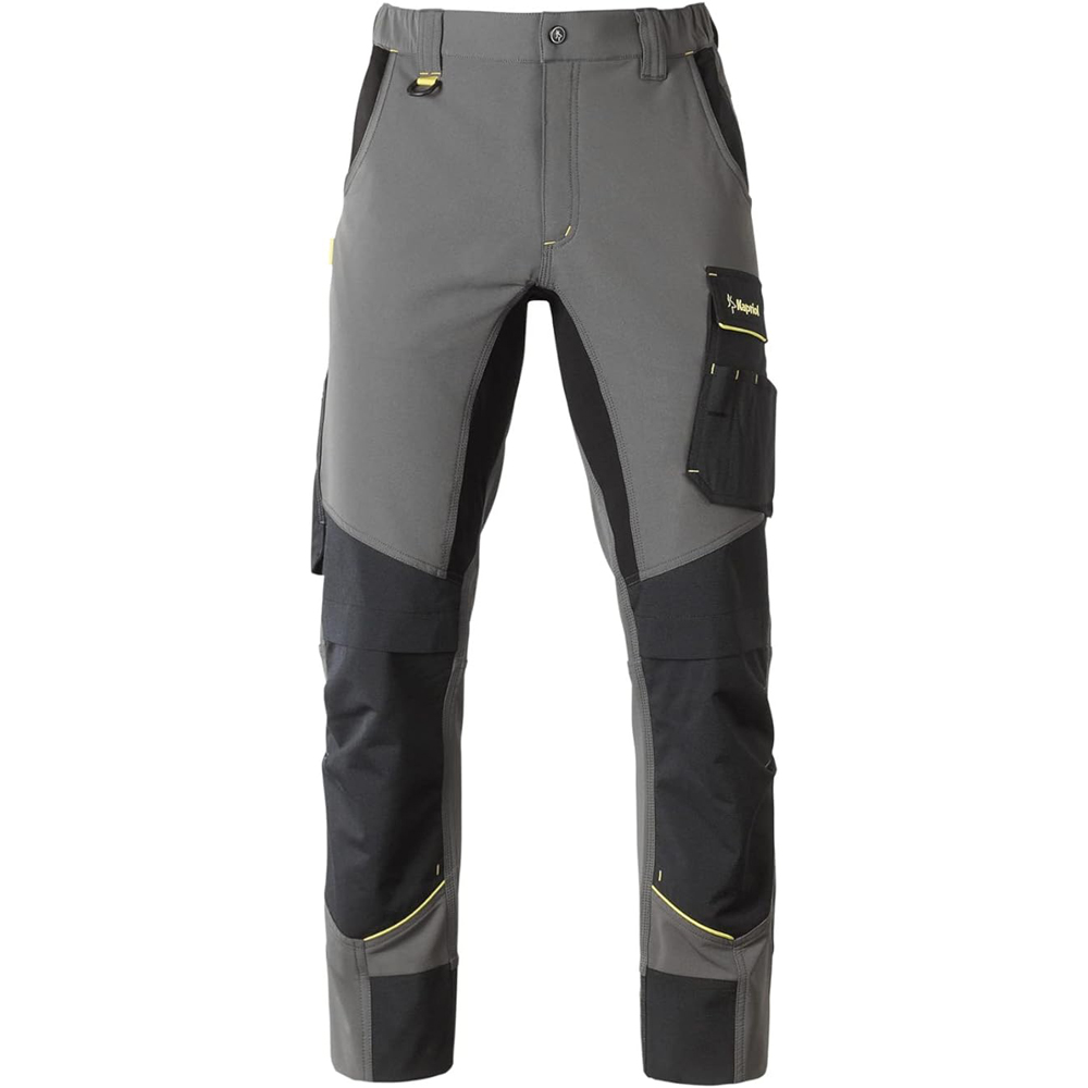 foto del prodotto pantaloni da lavoro dynamic elasticizzati grigio tg. xxl tasche portautensili 35484
