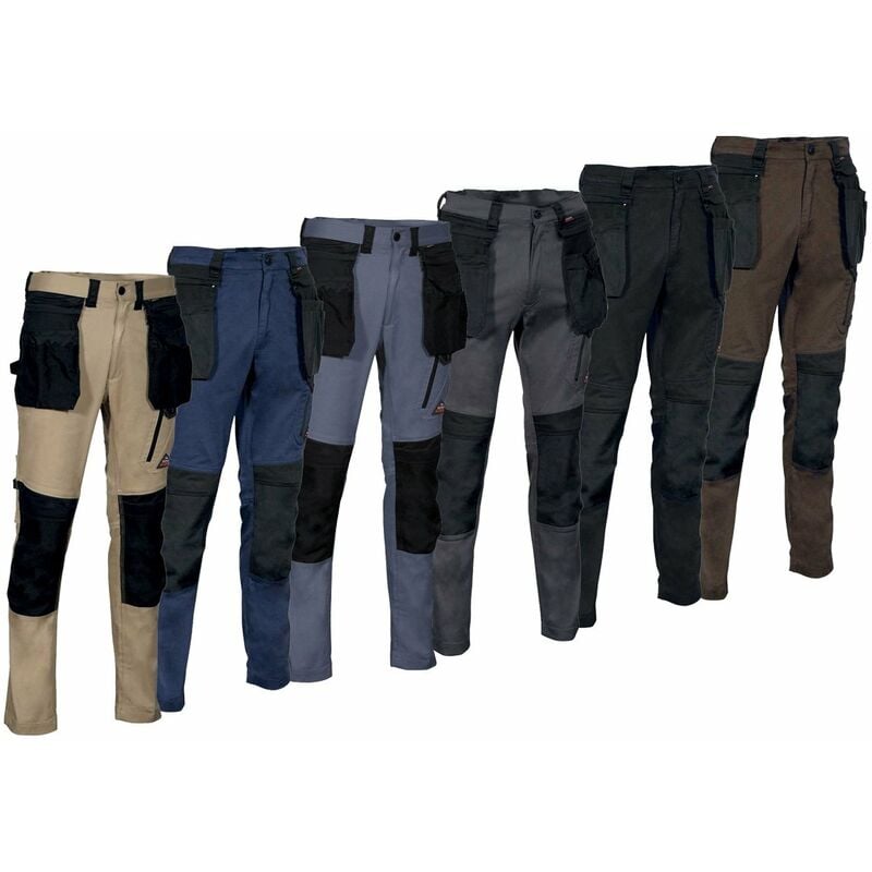 foto del prodotto pantaloni da lavoro elasticizzati cofra kudus super stretch 52 eu grigio