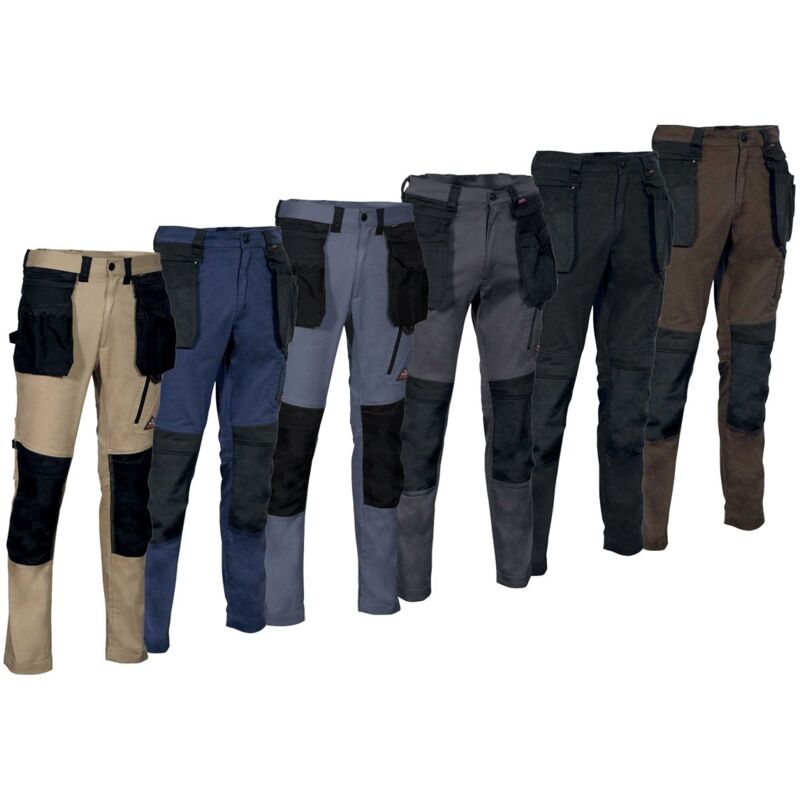 foto del prodotto pantaloni da lavoro elasticizzati cofra kudus super stretch 64 eu grigio