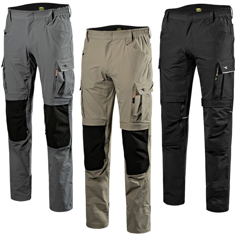 foto del prodotto pantaloni da lavoro elasticizzati diadora pant tech performance l beige