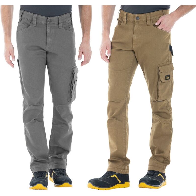 foto del prodotto pantaloni da lavoro in cotone con tasconi rica lewis grigio 44
