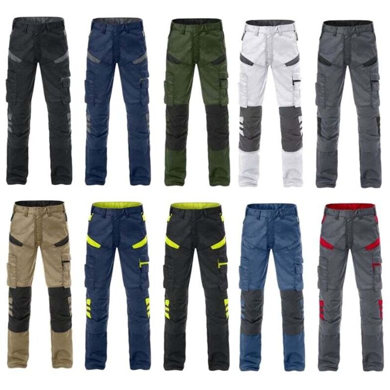foto del prodotto pantaloni da lavoro multitasche fristads 2555 stf - 52 (eu) - nero/giallo