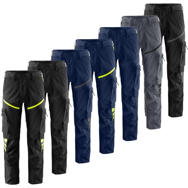 foto del prodotto pantaloni da lavoro multitasche fristads stretch 2653 lws 50 eu nero grigio