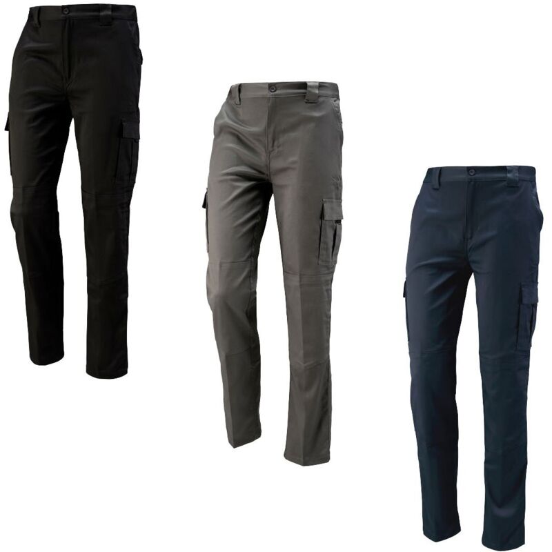 foto del prodotto pantaloni da lavoro multitasche neri denver winter xl grigio