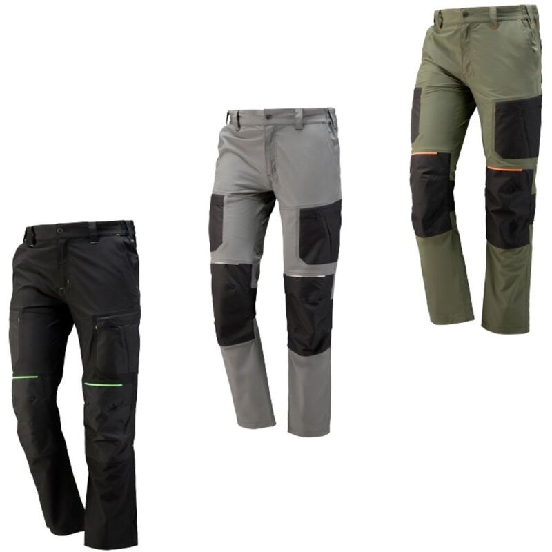 foto del prodotto pantaloni da lavoro ultraleggeri neri clay l nero
