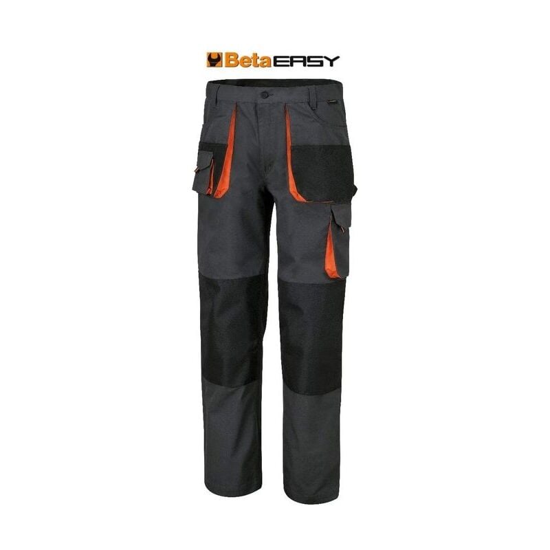 foto del prodotto pantaloni easy canvas grigio taglia s per lavoro e attivita fai da te in tessuto resistente beta