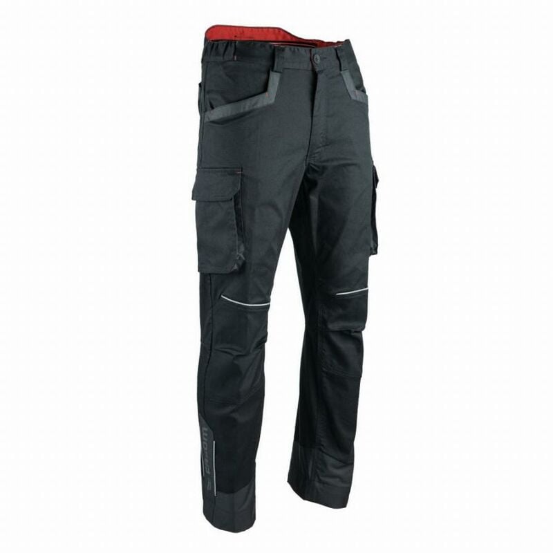 foto del prodotto pantaloni elasticizzati facom runner nero grigio rosso taglia 38 fxww1001e 38