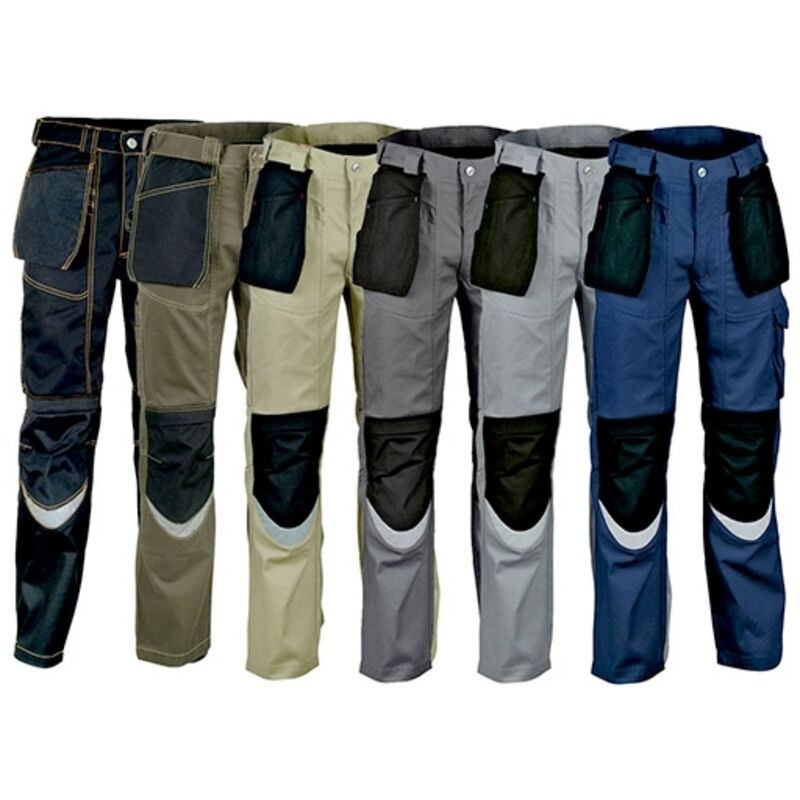 foto del prodotto pantaloni estivi da lavoro cofra carpenter multitasca 50 eu grigio