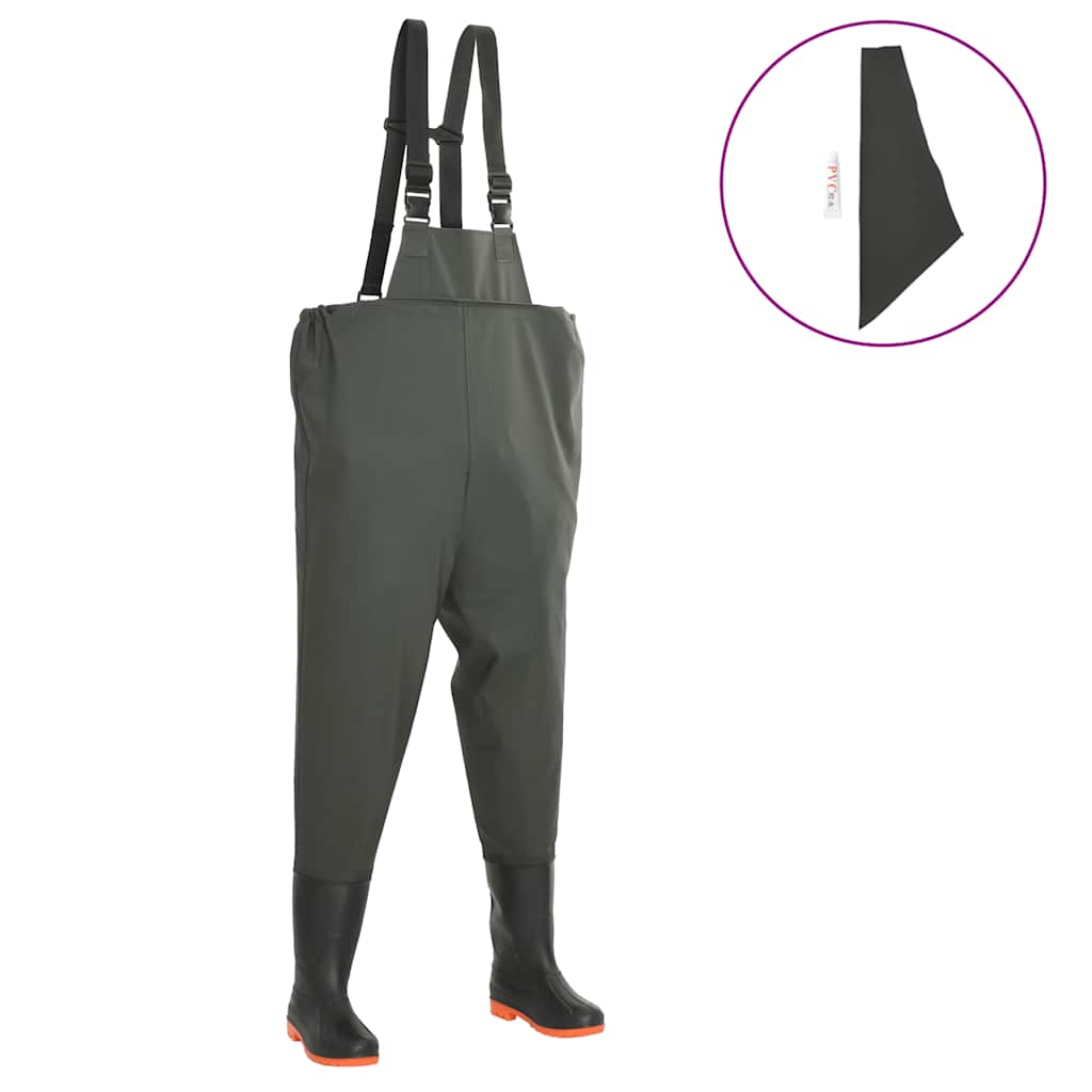 foto del prodotto pantaloni impermeabili con stivali verdi taglia 42cod mxl 126945
