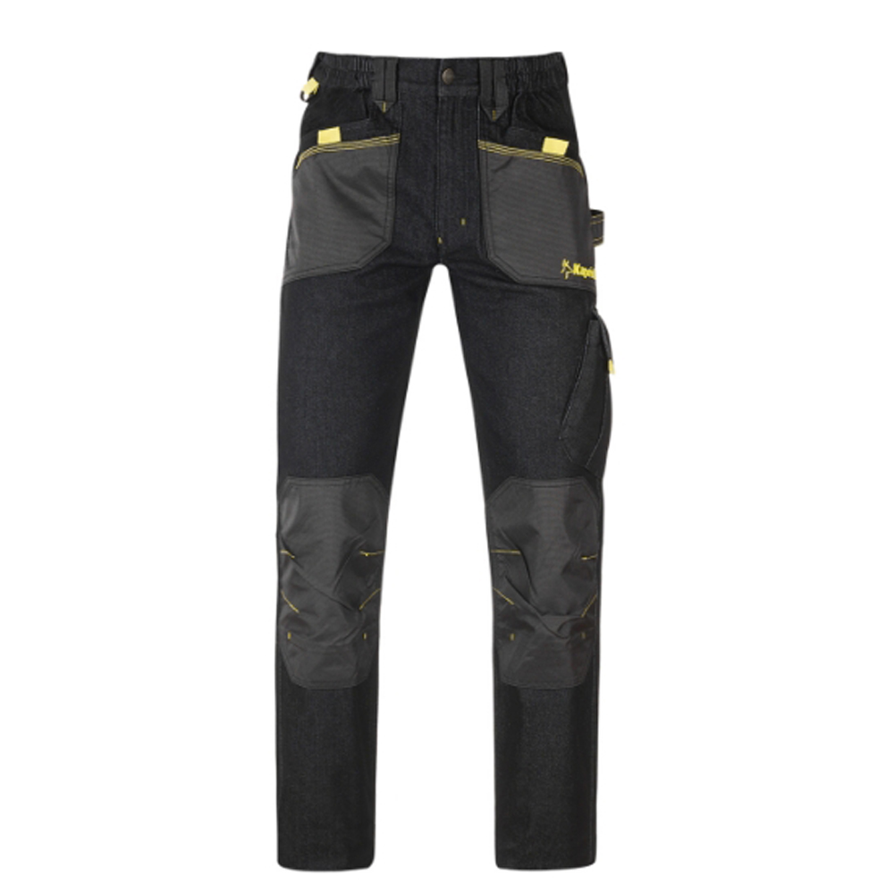 foto del prodotto pantaloni jeans da lavoro slick nero lunghi tg. s tasche portautensili kapriol 35440