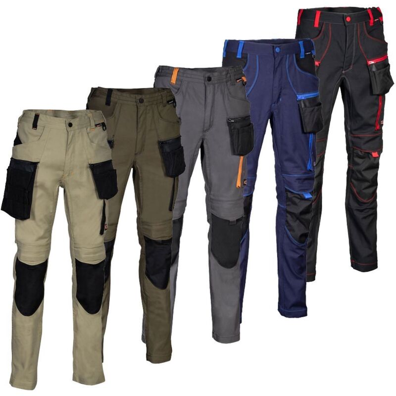 foto del prodotto pantaloni lavoro multitasche cofra biwer 46 eu blu