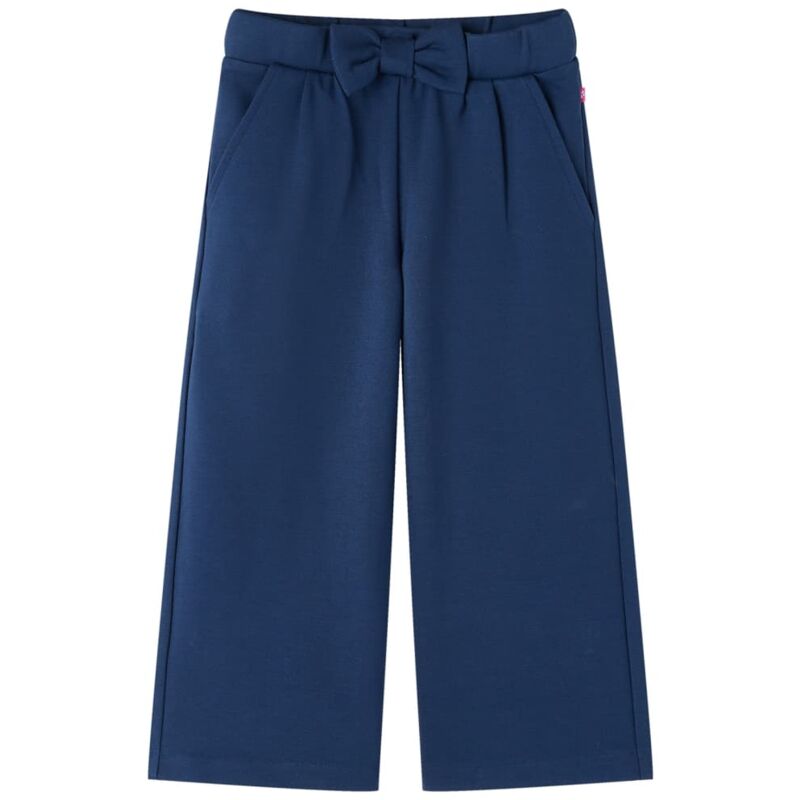 foto del prodotto pantaloni per bambini a gamba larga blu marino 104