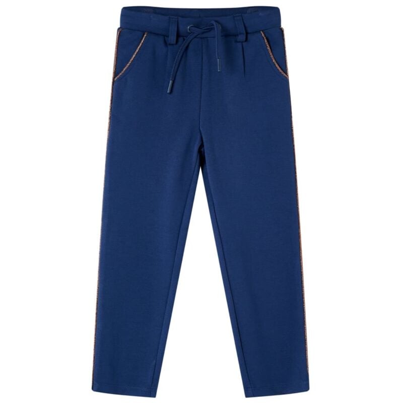 foto del prodotto pantaloni per bambini con coulisse blu marino 104