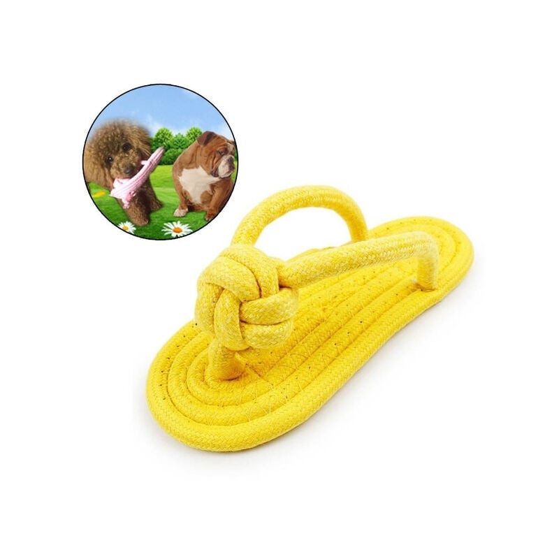foto del prodotto pantofole con coulisse in cotone per animali domestici 1 pezzo giallo 