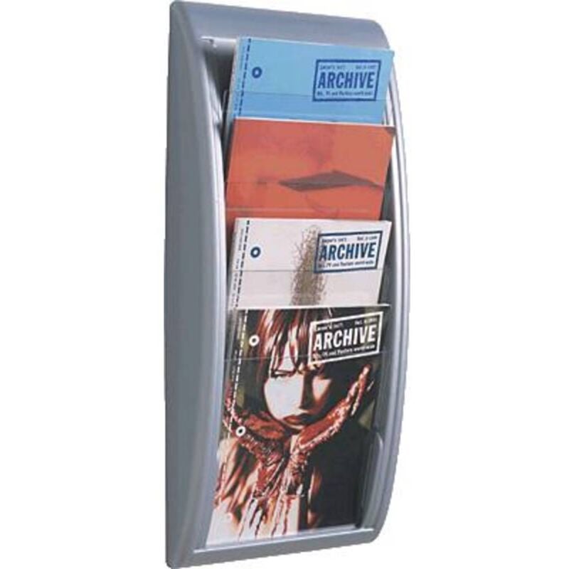 foto del prodotto paperflow quick blick 4061 35 porta depliant alluminio din a4 numero scomparti 4 1 pz. l x a x p 290 x 650 x 95 mm