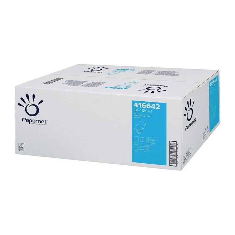 foto del prodotto papernet serviette pli e 2 paisseurs blanc l240xl230env.mm