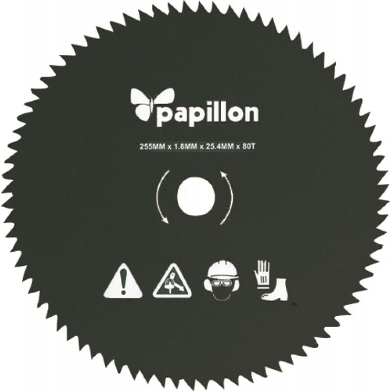 foto del prodotto papillon disco in acciaio 80 denti per decespugliatore per taglio sottobosco