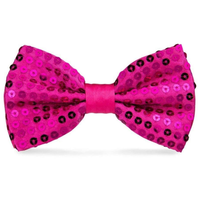 foto del prodotto papillon paillettes fucsia rosa paillette cravattino farfallino cravatta trade shop traesio