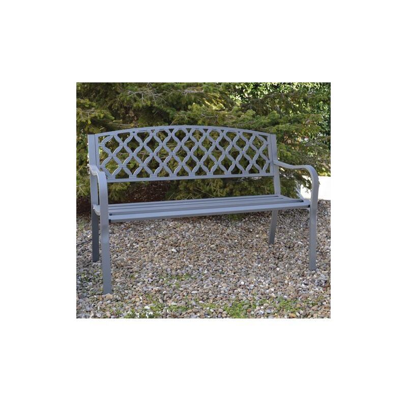 foto del prodotto papillon panchina in ghisa midland cm.128x56x85h grigio arredo giardino esterno