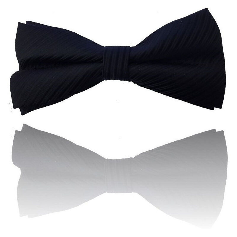 foto del prodotto papillon strisce nero righe cravattino farfallino cravatta frack papion trade shop traesio